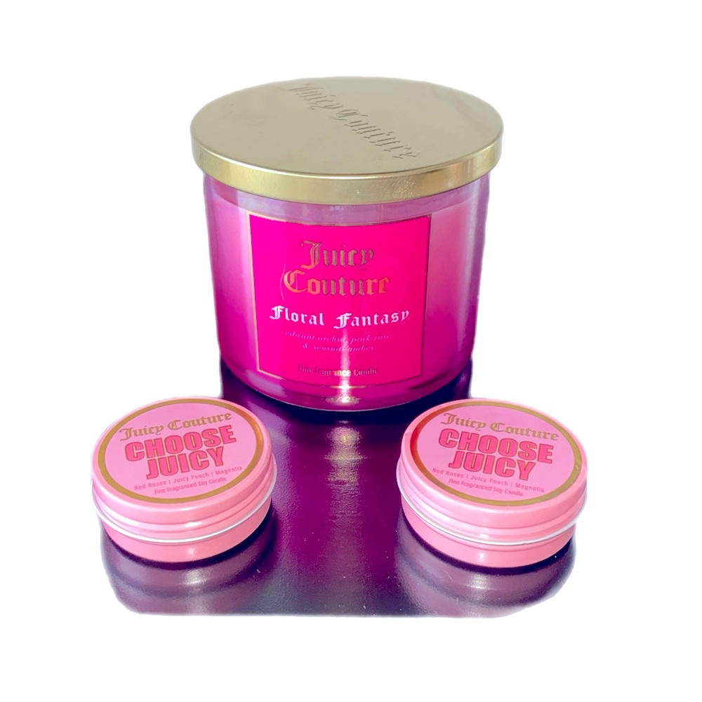Juicy Couture Floral Candle With Mini Choose Juicy Candles